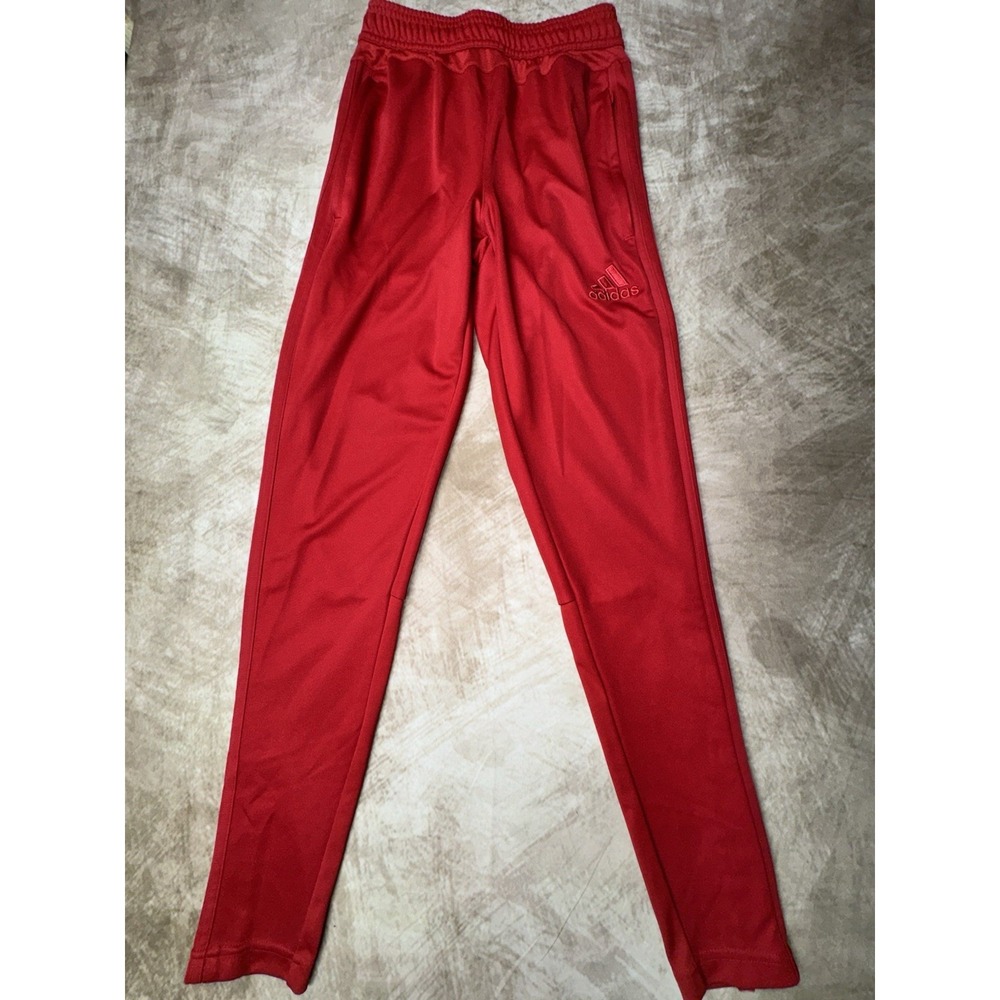 Womens XS Climacool Red Adidas Track Pants Tapered Zip Pants With Zip Pockets